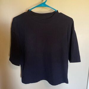 Abercrombie & Fitch Black Essential Short Sleeve Wedge Tee